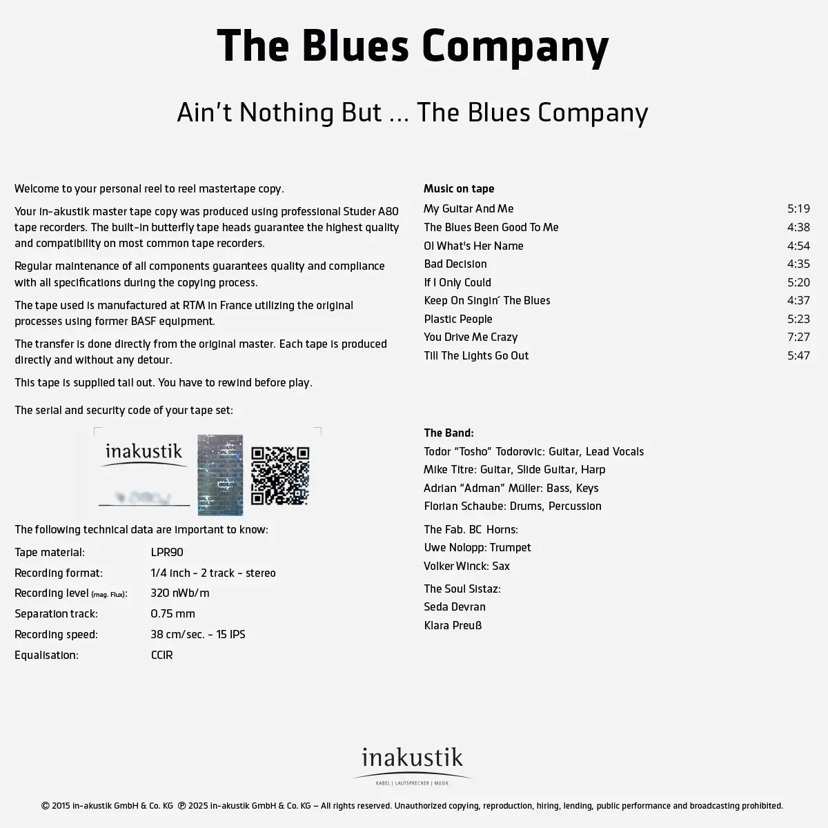 Ain´t Nothin' But … The Blues Company