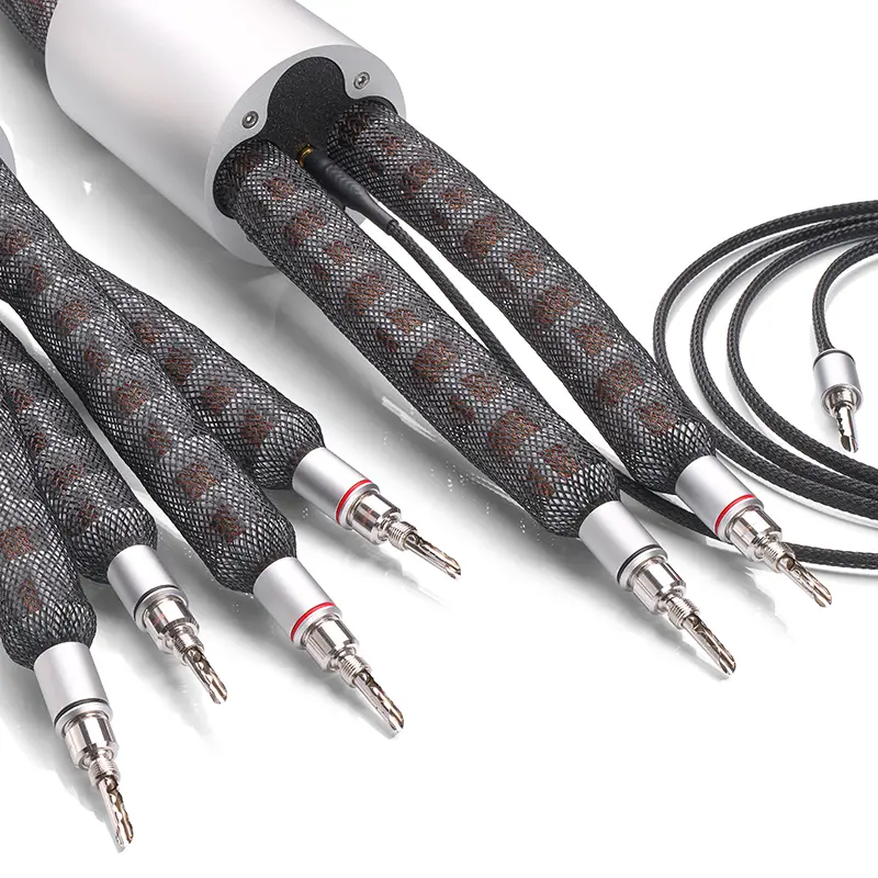 Close-up of the LS-8005 AIR speaker cable on a white background