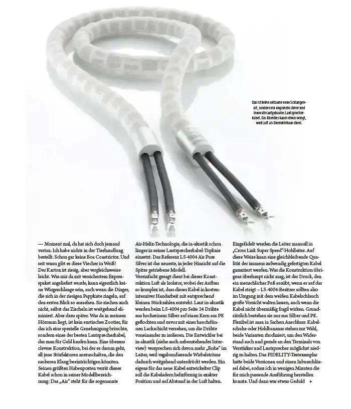 inakustik LS-4004 Pure Silver speaker cable test report image